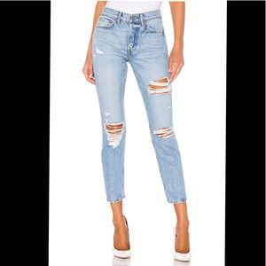 GRLFRND Karolina High Rise Ripped Jean in Speedway